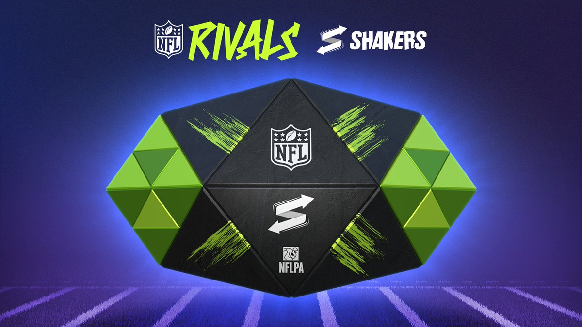 PlayNFLRivals's tweet photo. It's time to shake and bake! Rivals Shakers are HERE with the most talked about free agents and trades from the offseason.  

We've also introduced Blueprints, which allow you to transform base player cards into Limited Edition cards, tradeable on the Mythical Marketplace. https://t.co/57YzMcnaU6