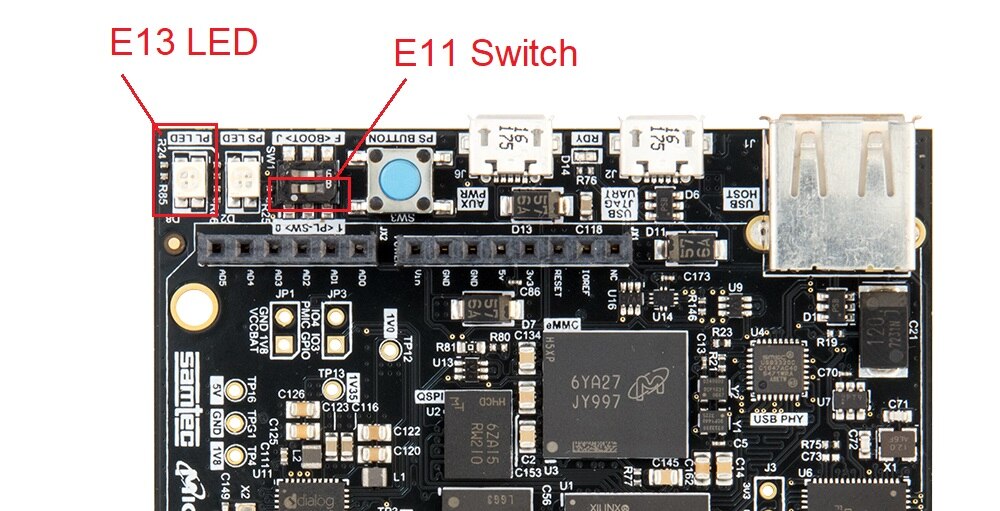 E14Community's tweet photo. "Previously, I showed how I installed #Vivado and #Vitis on my Ubuntu PC. This will be my first hands-on experiment using the #MiniZed board and Vivado, turning ON/OFF an LED using a built-in switch" https://t.co/l525U2QOvz https://t.co/cwQiG0Y574