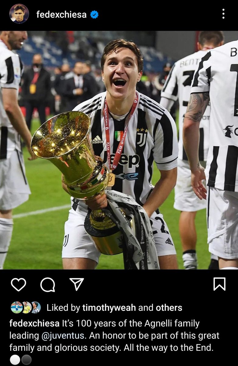 RT @ForzaJuveEN: Chiesa on Instagram. #Juventus https://t.co/wJTjXQRZ1G