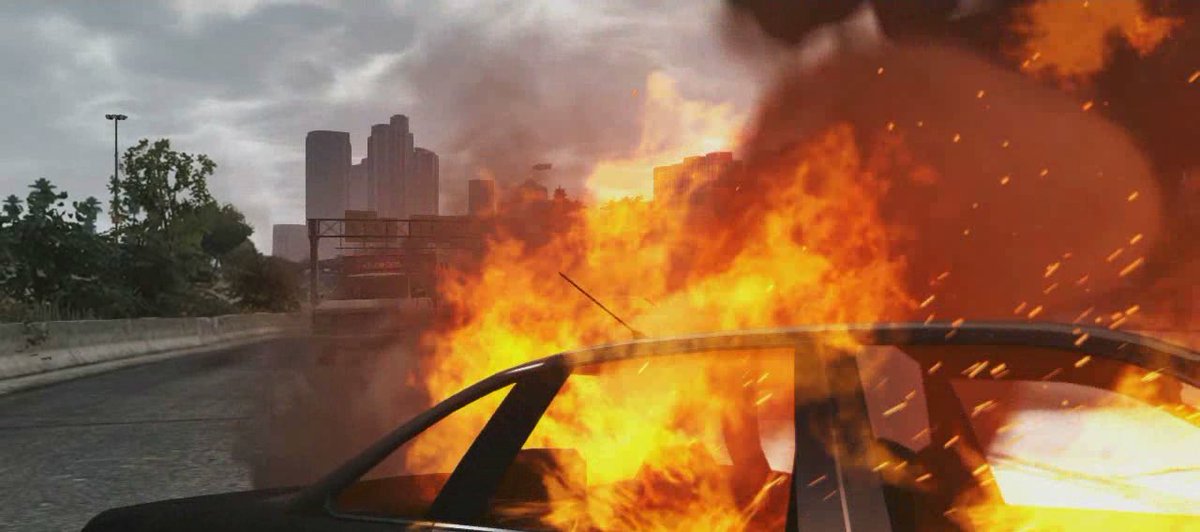 WeazelNewsNW's tweet photo. 🚨BREAKING

LSPD Chase Ends In Fiery Explosion As Suspect Clips Front End Of Civilian Vehicle And Flips Out Of Control

Civilian Is In Stable Condition, Suspect Dead On Impact

#GTA #GTA5 #GTA6 https://t.co/IgrJMC8fNE