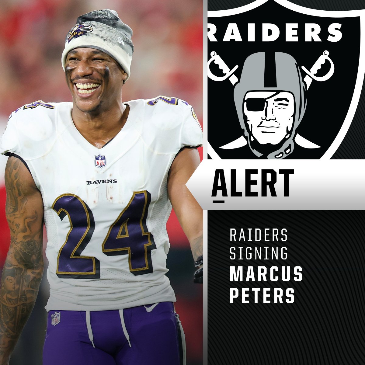 RT @NFL: CB Marcus Peters agrees to 1-year deal with Raiders. (via @RapSheet) https://t.co/UE3fb8nARH