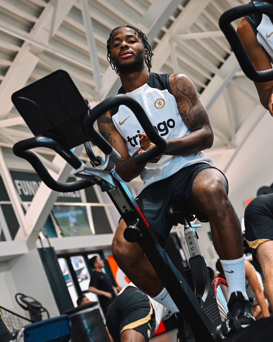 ChelseaFC's tweet photo. On that gym grind. 💪

#BluesInTheUSA https://t.co/EnuLkDqJAy