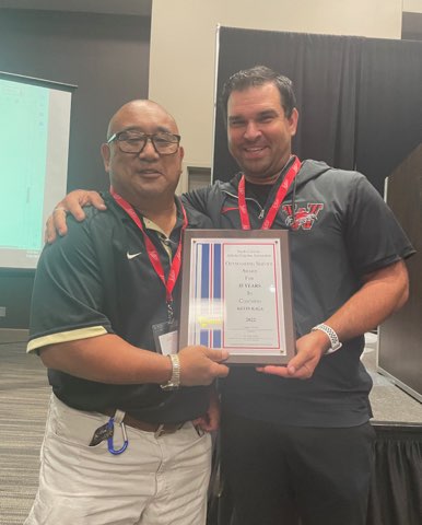 The Korean Godfather! Congrats to Kevin Kaga. He has served this great organization for 35 years. He is still as active as ever in our organization, serving as our current treasurer. Congratulations on an unbelievable career and for mentoring so many young strength coaches.