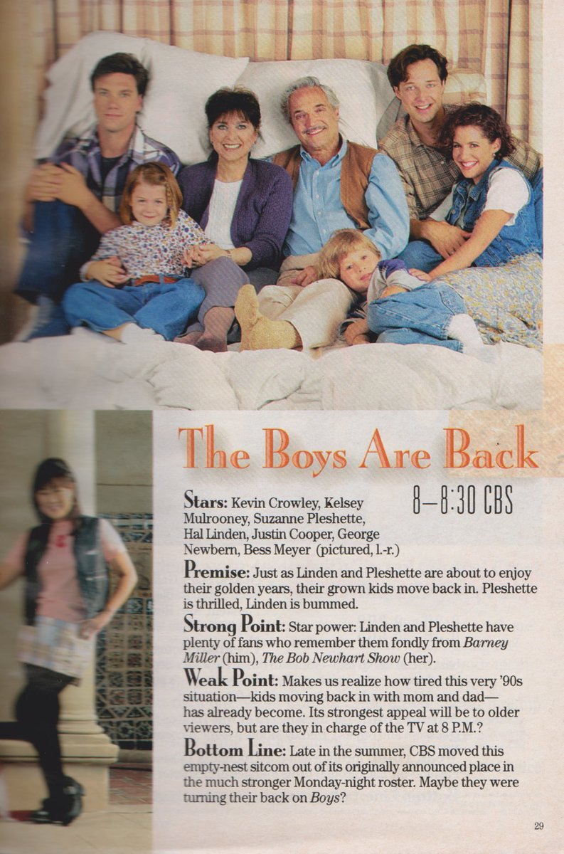 THE BOYS ARE BACK. 1994.

Kevin Crowley, Kelsey Mulrooney, Suzanne Pleshette, Hal Lindon, Justin Cooper, George Newbern, Bess Myer. #TheBoysAreBack #TVGuide
