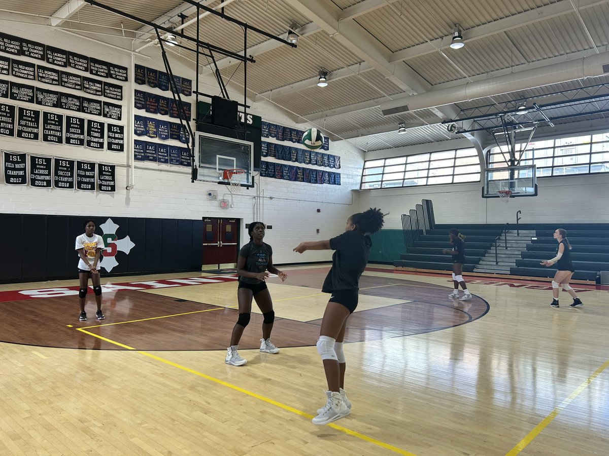 SSSAS_VBall's tweet photo. Another great open gym today! Rising 7 - 12th SSSAS volleyball players come join us next Monday 3:30pm - 5:00pm. Reach out to coach Wilson to RSVP. Also reach out for info on our team store as it is LIVE! Go Saints! https://t.co/CmsTUF709E