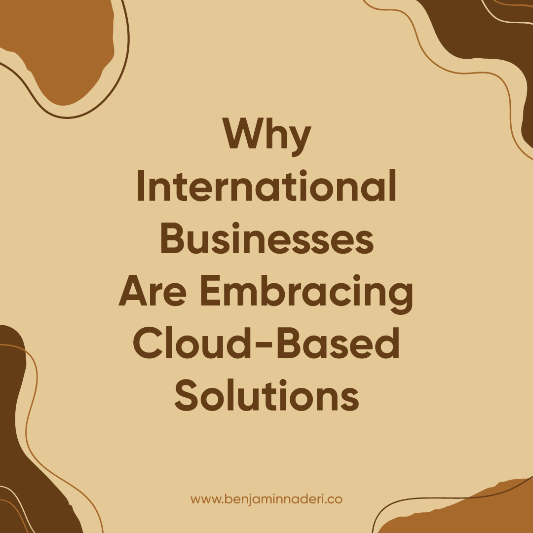 BenjaminNaderi1's tweet photo. Benjamin Naderi will delve into the reasons why organizations worldwide are embracing cloud-based solutions. From cost savings and enhanced collaboration to improved scalability and data security.

Check out full blog at
https://t.co/QMLPVy1enR

#CloudComputing #GlobalBusiness https://t.co/nRMQWB1tuK
