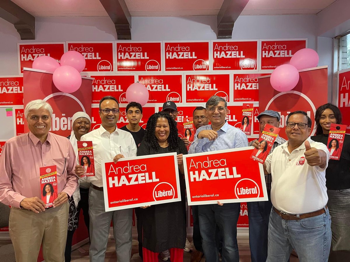 Canvassing with amazing #Liberal candidate for MPP <a href="/AndreaHazelll/">Andrea Hazell</a> in #Scarborough-Guildwood . Getting amazing response on the doors. Vote Liberal on 27 July (Thursday) #OLP <a href="/Ashwani_TO/">Ashwani Bhardwaj</a> <a href="/OntLiberal/">Ontario Liberal Party | Parti Libéral de l'Ontario</a> @Ibrahim4EVP