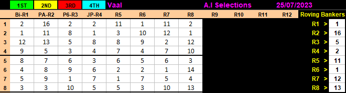 Welcome to my A.I Selections for Vaal, 25 July 2023. Free Daily during Beta Phase 😎 Man vs Artificial Intelligence. | Donate or Tip at horseracingtips.co.za/crypto | 🟧 XEN CRYPTO 🟦 | All Chains |