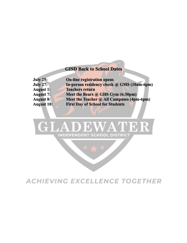 Gladewater ISD (@gladewaterisd) on Twitter photo 