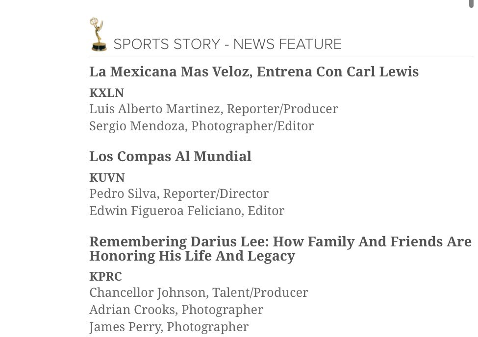 ChancellorTV's tweet photo. Honored to receive an Emmy nomination for one of the most important stories I’ve had a chance to do.

Darius Lee, this one is for you. https://t.co/bfokFji94O