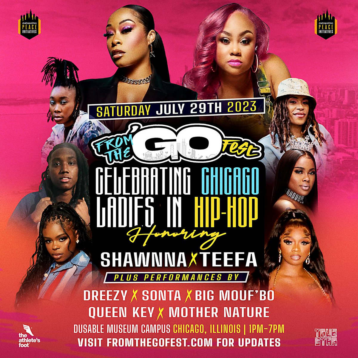 We’re excited to be celebrating Chicago Ladies in Hip-Hop this year. 

Honoring <a href="/InfamousTeefa/">infamous_teefa</a> x <a href="/shawnnamusic/">2 Mic Shawty</a> will go down in history, Chicago’s rap ladies. #FromTheGoFest July 29th 

🎟️ R.S.V.P link in our bio. bit.ly/3XtVwnz