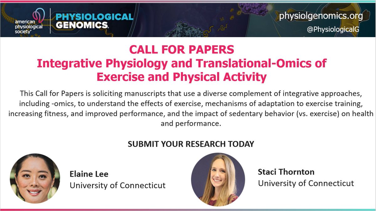 snthornton29's tweet photo. Deadline 12.31.2023!
#omics #exercisephys #genomics @PhysiologicalG
https://t.co/KwKHoinCi5 https://t.co/Gc4gW1wkkf