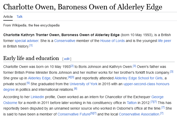 Does the person who took out the super Charlotte Owen injunction know her Wikipedia page has been altered?