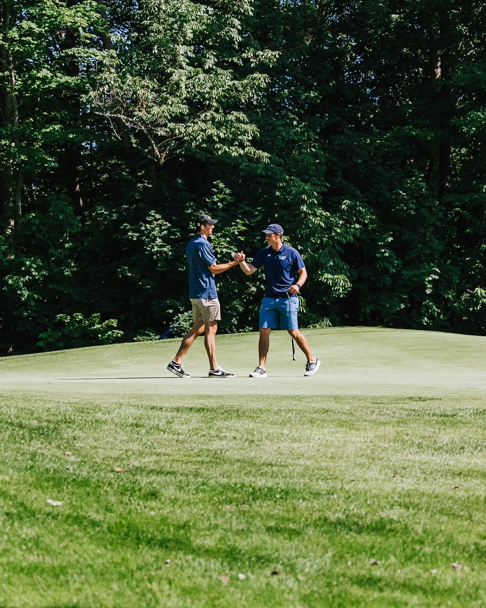 A couple of our captains (Derek & Kevin) assisted at the annual Alfond Golf Classic while @CoachStevensFB was shaking hands and sinking putts on 13 ⛳️ #BlackBearNation