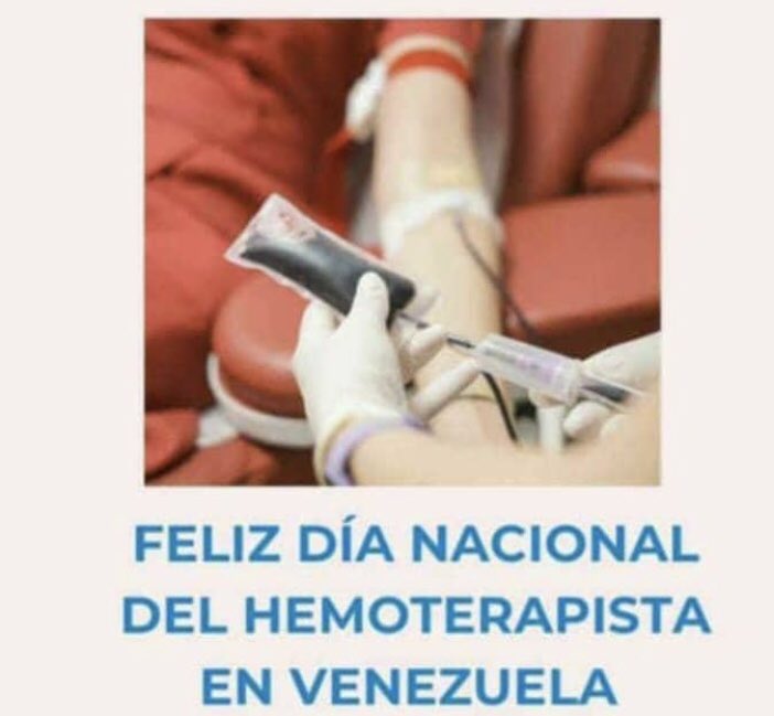 Hoy felicitamos muy especialmente a nuestro equipo de hemoterapistas, que día a día trabajan para brindarle a nuestros pacientes la atención que ameritan. Muchas bendiciones para ustedes!!!
