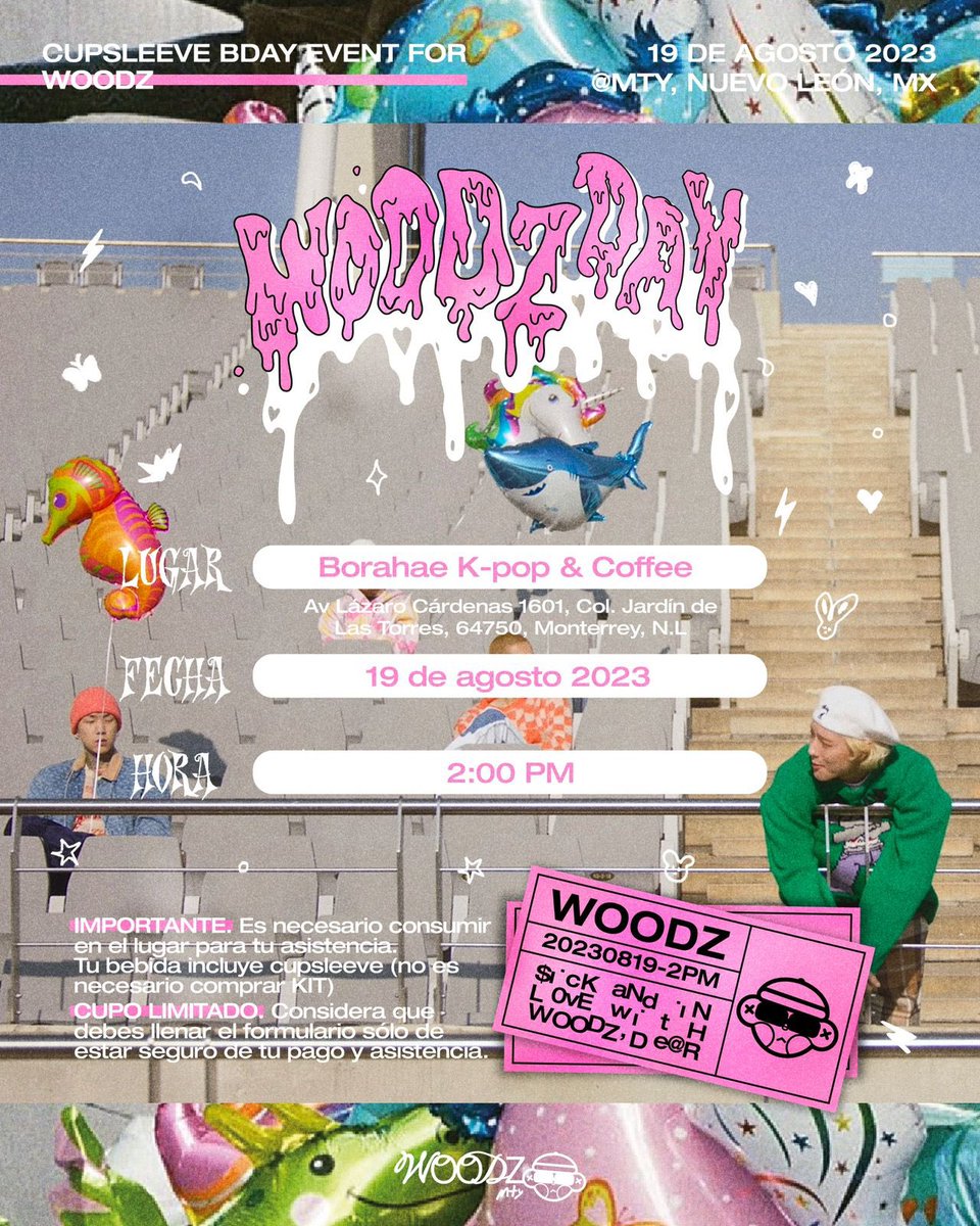 thebestboyCSY's tweet photo. MOODZ!!!

@woodzmty tendrá también un evento en Monterrey para celebrar el cumpleaños de nuestro querido seungyoun!!

🩷 Lugar: @borahae_kyc 
💗 Fecha: 19 de agosto del 2023 
🩷 Hora: 2:00 PM 

¡Habrá actividades divertidas y podrán,por supuesto convivir con otrxs MOODZ! https://t.co/p86UPkkmst