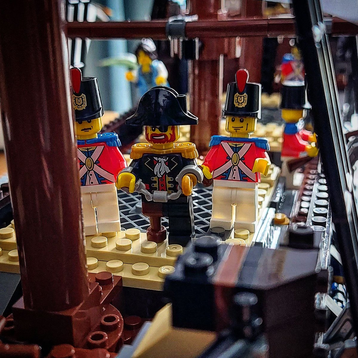BorisPM's tweet photo. Aaaarrrrgggghhhh! 
#LegoMinifigures #legopirates #AFOL #legophotography #legofan  #legominifigs #art #legominifigure  #legocommunity #legocollector  #photography  #pirate #LEGO #legofun #legobuilding #ocean #legocollection #Summer2023 #summertime #legofan #ship #rainyday #sea https://t.co/F1W9gr1KbF