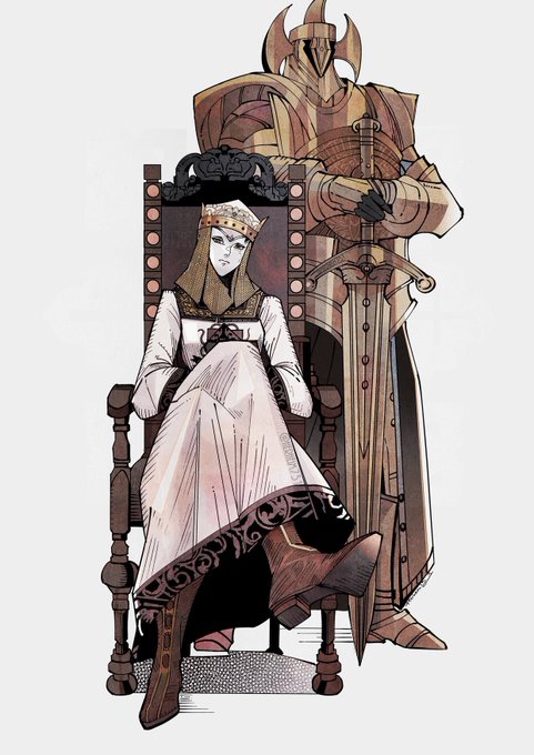 「crossed legs throne」 illustration images(Latest)