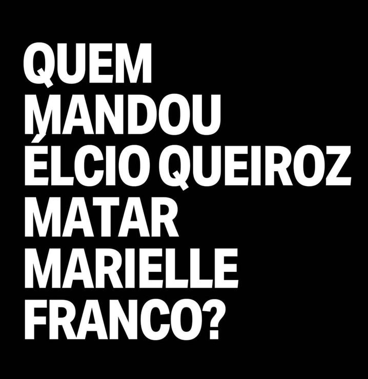 Quem mandou o vizinho dos Bolsonaro's matar Marielle e Anderson!