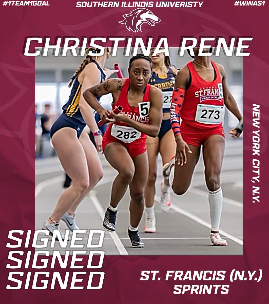 𝐒𝐈𝐆𝐍𝐄𝐃: Christina Rene is your newest Saluki!!🖊️

#1Team1Goal | #Salukis