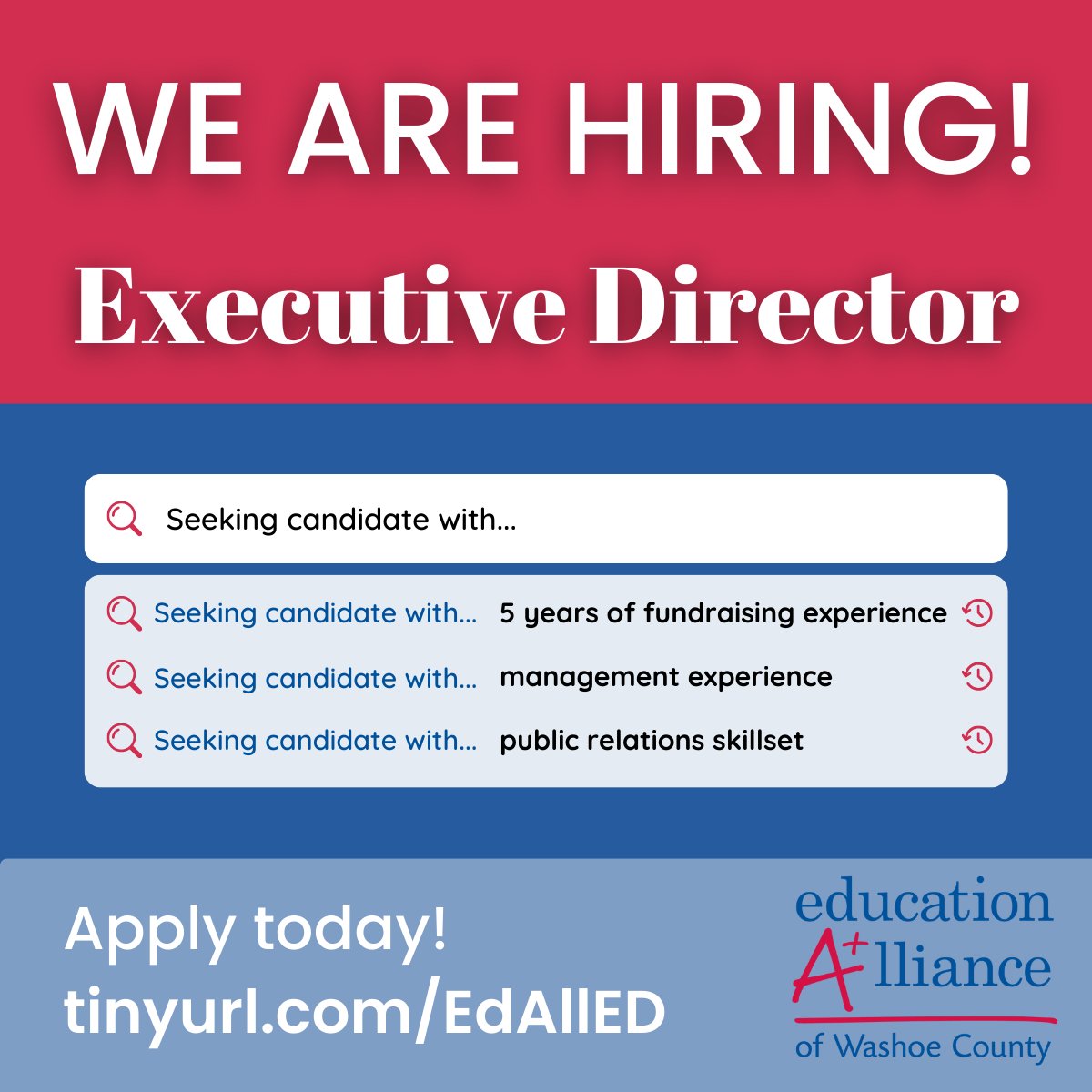 Join our team! Visit tinyurl.com/EdAllED to apply!
