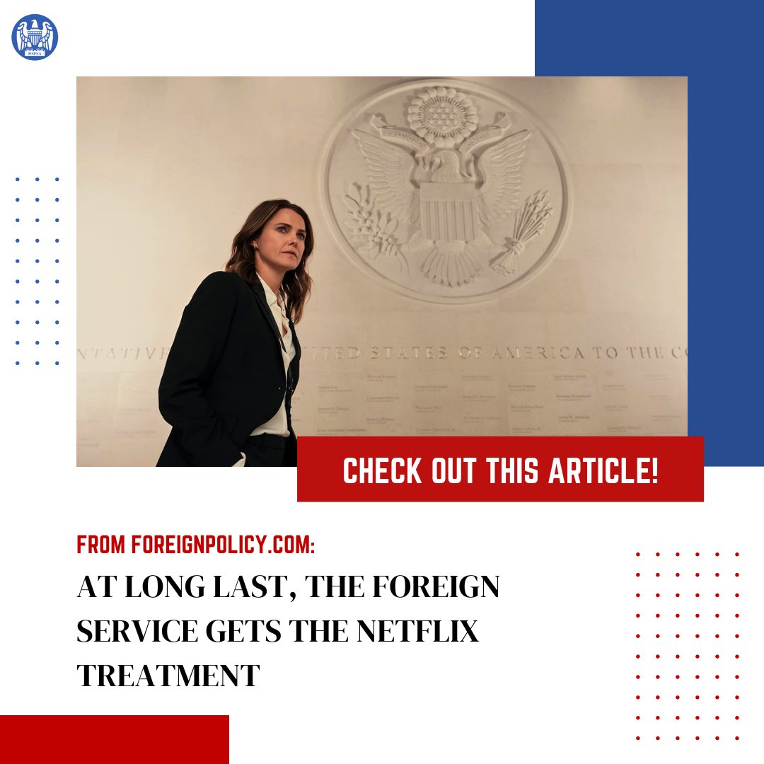 hsfsatoday's tweet photo. Lights, Camera, Diplomacy! 🎬🌍✨ Did you watch Netflix's The Diplomat?
Dive into the riveting world of the Foreign Service as it takes the spotlight on Netflix! 🌟📺#NetflixDiplomacy #LightsCameraDiplomacy #UnveilingTheForeignService https://t.co/FyH6Sb6hpt