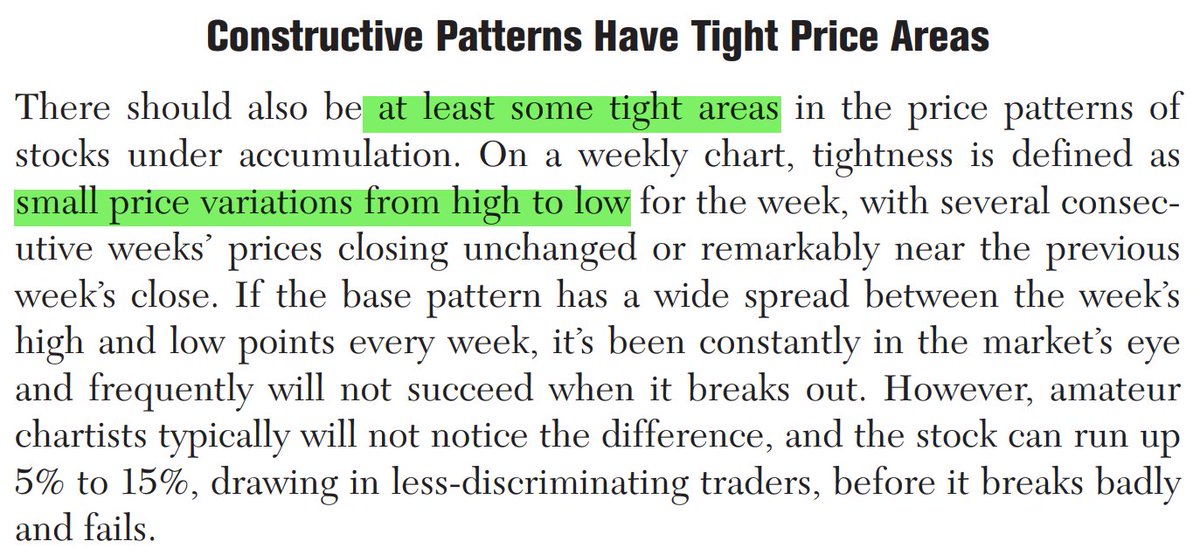 TraderLion's tweet photo. Constructive Patterns have Tight Price Areas #HTMMIS ❕ https://t.co/xb2zQTE1cm
