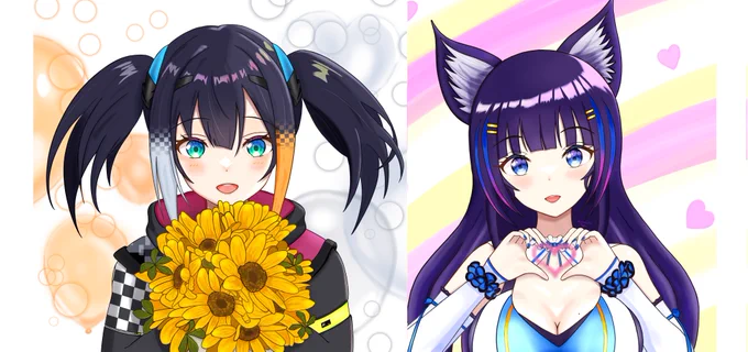 ヘッダーを変更しました 燐夏ちゃんとこころちゃんのお誕生日イラストに