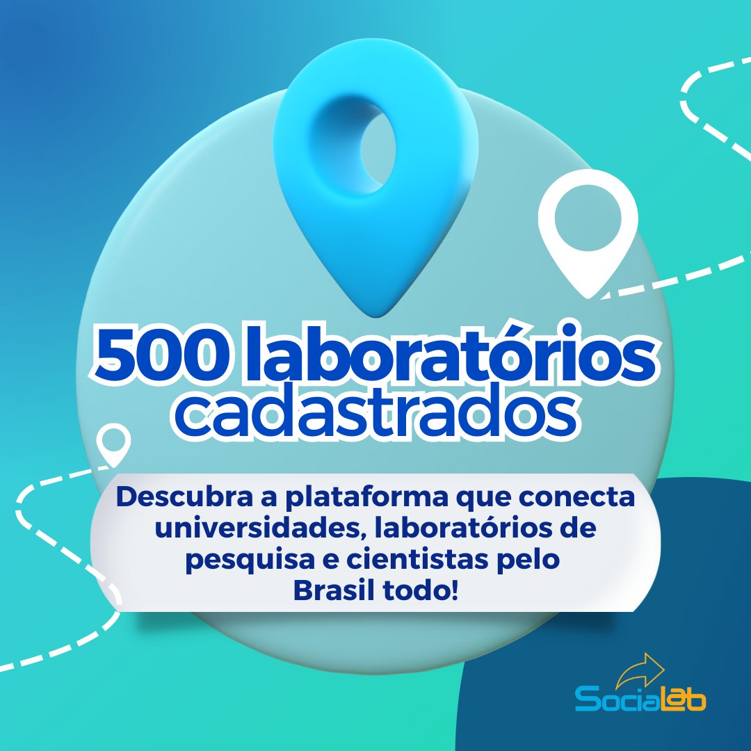 O SociaLab está expandindo seu alcance e agora conta com 500 laboratórios de diferentes universidades do Brasil! Todos de forma inteligente, responsável e sustentável compartilhando seus recursos em nossa plataforma. 

#compartilhesocialab #ciencia #science #pesquisabrasileira