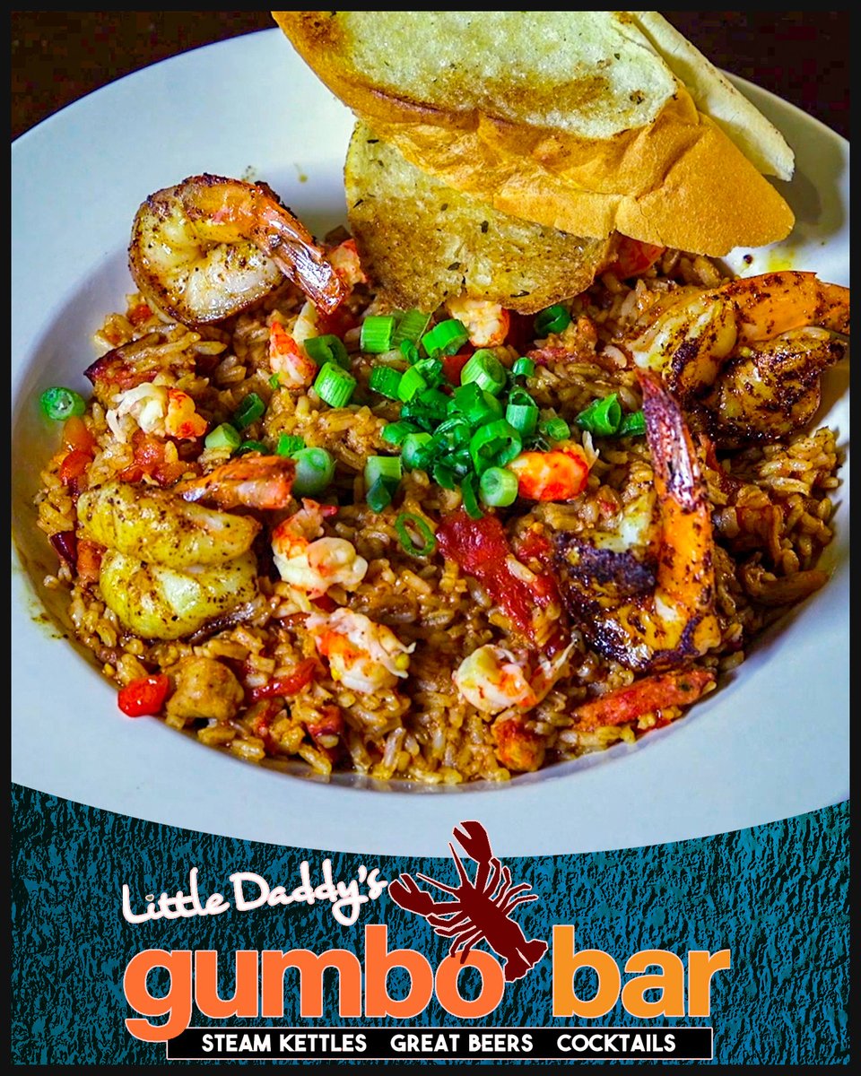 LDGumboBar's tweet photo. If you believe Jambalaya is one of the four food groups, you should be at Little Daddy’s right now! Come see us. ❤️🍤😋 

Directions: https://t.co/2s1qvo7xkp
Delivery: https://t.co/XLddDwcy47
Patio Seating Available https://t.co/GCilYFZ7gM