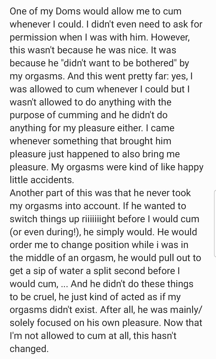 OwnedSlaveGirl's tweet photo. Here's one of the stories from the period of time before my Doms put me on long-term denial 😅 https://t.co/lqOR2XpcwS