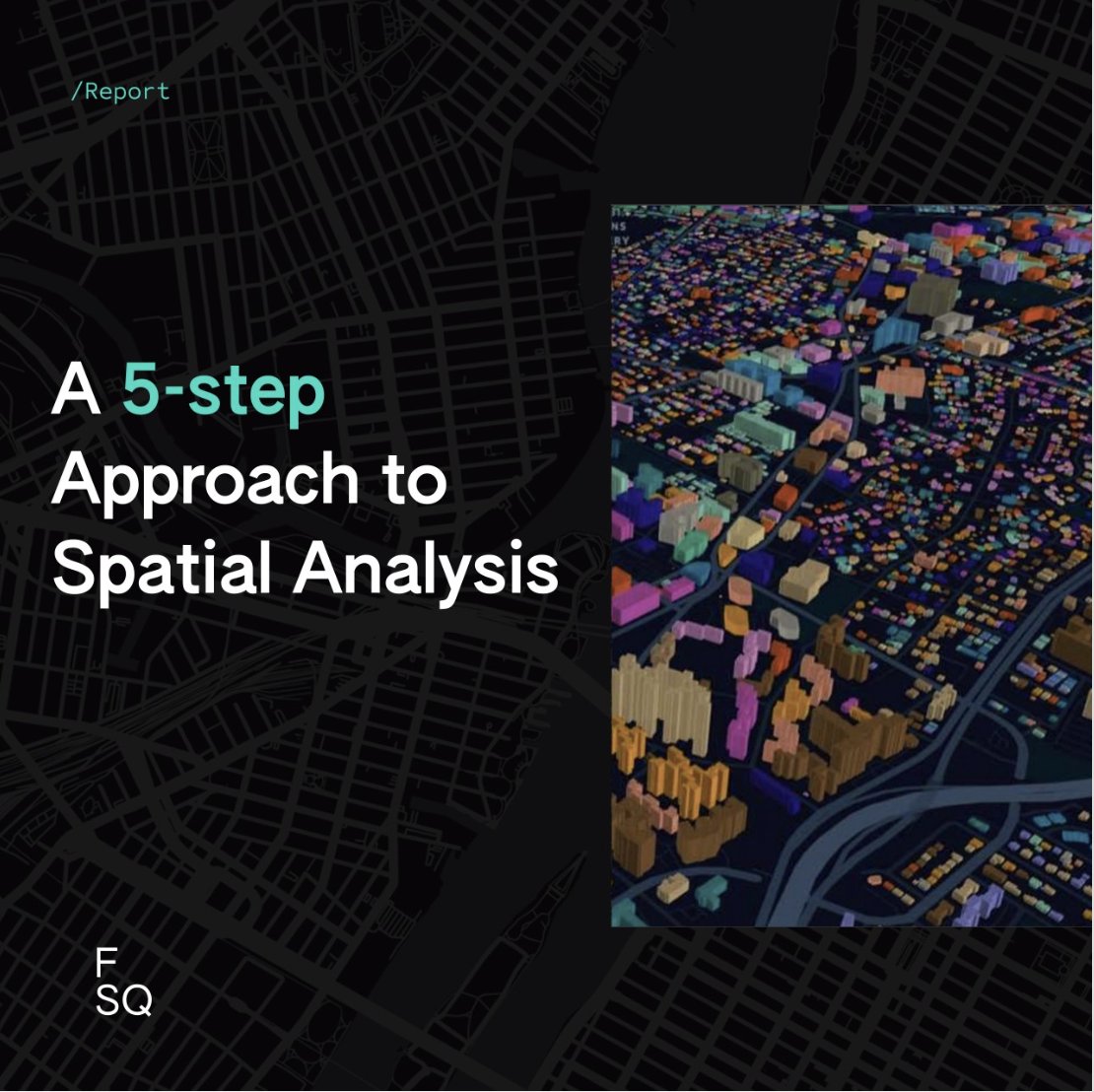 Foursquare's tweet image. The concept of spatial analysis may sound overwhelming so we put together a 5-step approach for performing spatial analysis along with helpful tips and techniques for each step.

Get the report 👉 location.foursquare.com/resources/repo…
#spatialanalysis #locationintelligence