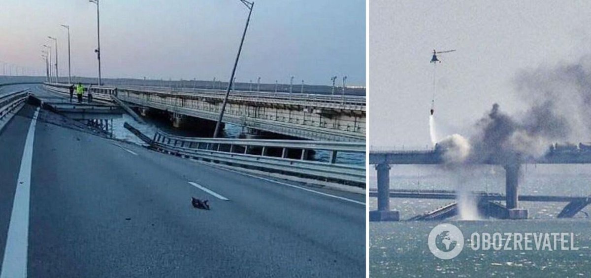 anno1540's tweet photo. "It is better to avoid such structures": Budanov advised Russians not to use the Crimean bridge

The Crimean bridge is an illegal, accordingly "extremely unstable" structure. This "illegitimate" crossing is not a civilian object, as the occupiers use it for military purposes. So, this bridge is a legitimate target of the Armed Forces, and people who are not involved in the occupation of Ukrainian territories should avoid such structures. More details
https://t.co/6hwXKtAf6x