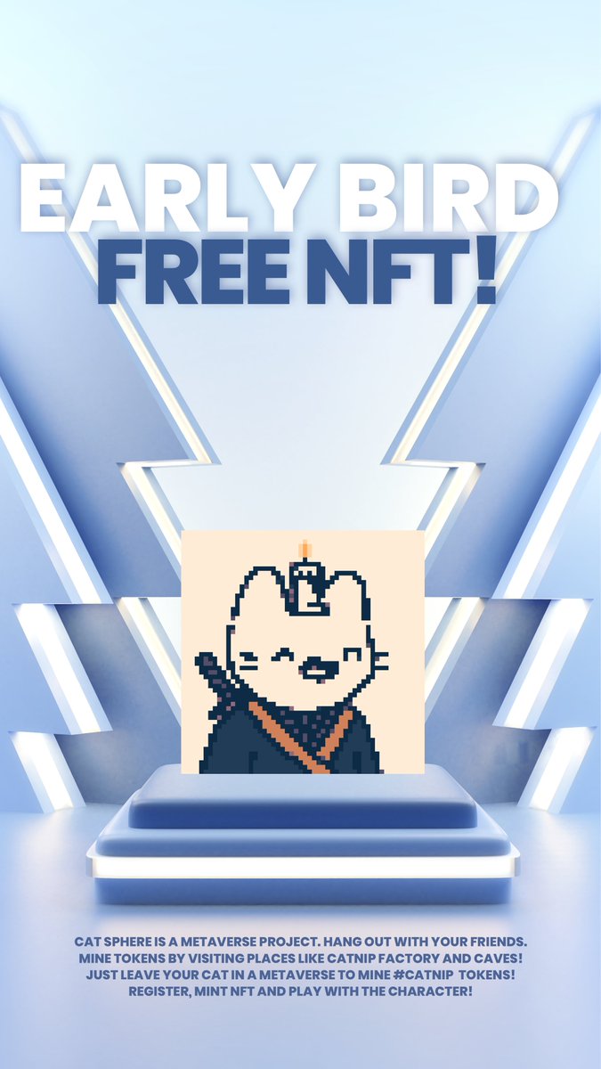 CatSphereNFT's tweet photo. π± EARLY BIRD CLAIMS! Mint your presale NFT now by registering to Cat Sphere platform!
#CatSphere #Presale #ETH #MAYC #BAYC #Azuki #Metaverse #DeFI #BTCπ· #Doge #investing #trading #TradingView #Lido #AAVE #MANA $THETA $APE #BAYC #MAYC $GALA #KuCoin #NFT #AIRDROP https://t.co/iEbciGVYqa