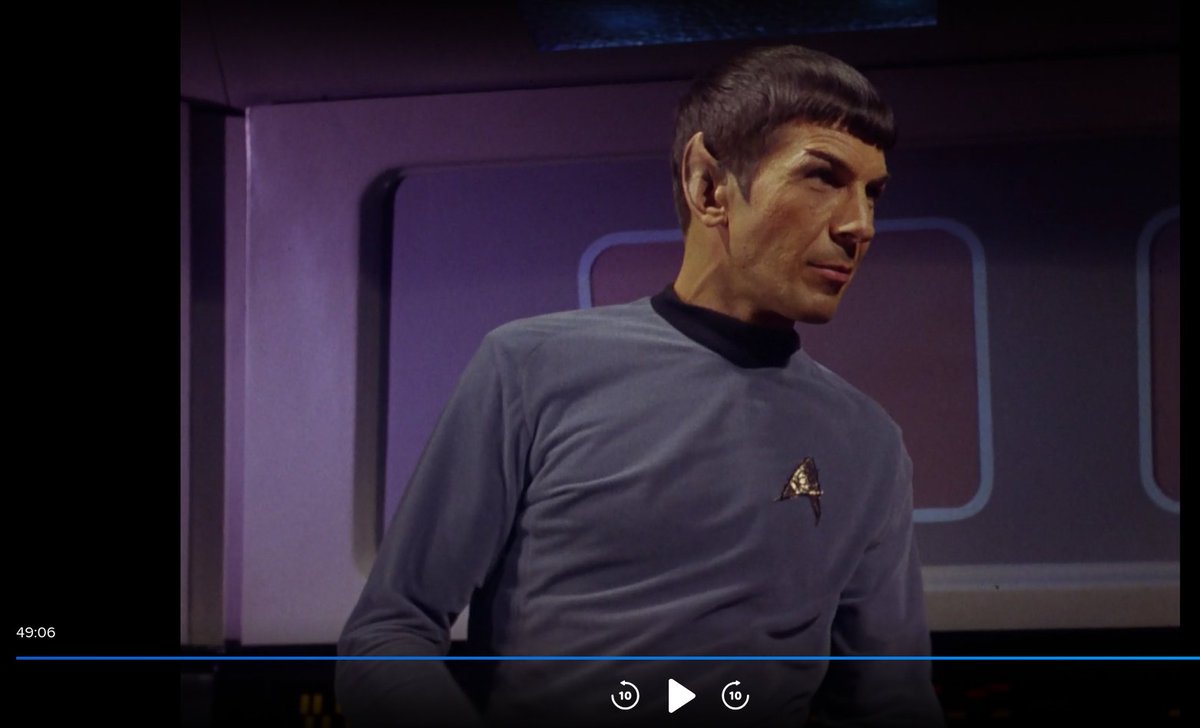 Jill47LiveTweet's tweet photo. #TOSSatNight #TheEnemyWithin
In my head canon, when Spock leers at Rand at the end and hints that Rand probably liked Imposter Kirk's sexual abuse, we see that there was actually an Imposter Spock on the ship the whole time. #NotMySpock https://t.co/yPd5GaGaX3