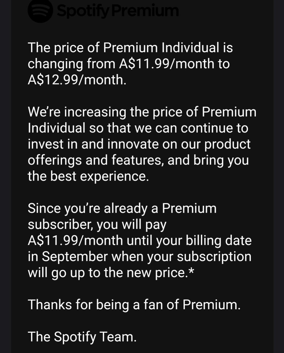 Max_Manoel22's tweet photo. @Spotify are you trying to do bankrupt me?? Not even a good reason, it just seems like the CEOs sons got a hunter Biden problem and someone needs to fund it, so I guess that bill is on US the users... I demand it return to $11.99 asap.
#wtfspotify #SpotifyPremium https://t.co/qwSsI3WLvh