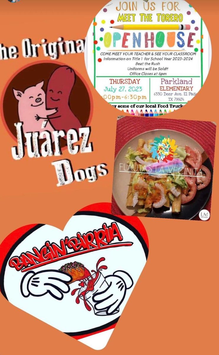 vpramirez25's tweet photo. A new and exciting school year is getting under way at Parkland Elementary! Come join us for Meet the Torero Night and enjoy some
good food while you’re here! https://t.co/gEWxuZAwza