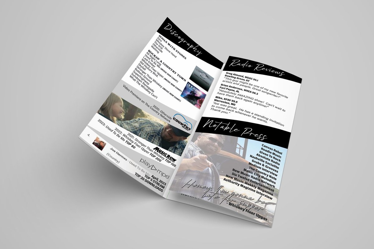 JoeHermesMusic's tweet photo. Shoutout to https://t.co/senxGchHw2 ๐ An awesome new brochure to help compliment my digital EPK. Some folks like to still see it in print- NO PROBLEM! ๐ #MusicLife #JoeHermesMusic #NewBrochure #DigitalEPK #PrintedMaterials #ExcitingUpdates #MusicWebsite๐ถ https://t.co/rsytF9wVD9