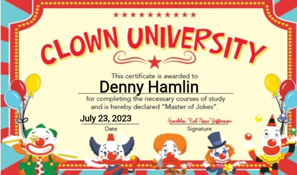 msbehave490's tweet photo. @jeff_gluck He earned his Master of Jokes certificate yesterday! https://t.co/1jt84UJmWx
