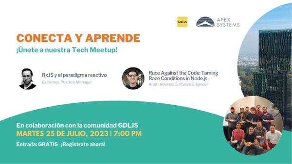 gdl_js's tweet image. Recuerden que mañana los esperamos en @ApexSystems para nuestra reunión mensual!
buff.ly/3DtlEWC con la participación de @arathjz y Eli Jaimes