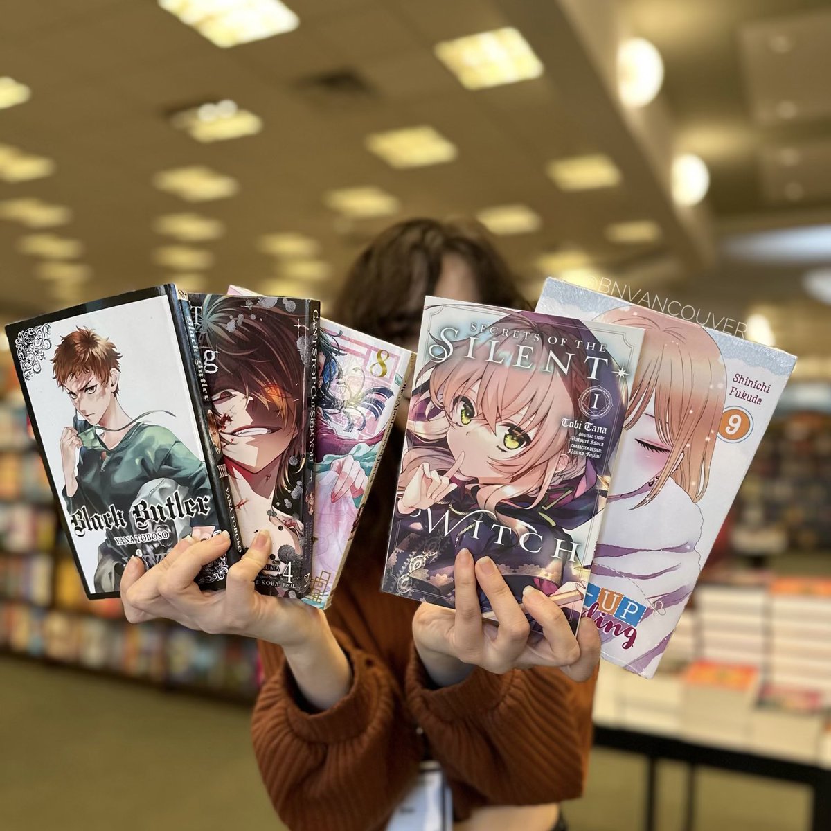 It’s #Monday and we’ve got #NewManga in stock! Secrets of the Silent Witch 1 My Dress-Up Darling 9 Black Butler Can’t Stop Cursing You 4 The Apothecary Diaries 8 #barnesandnoble #MangaMonday #manga #newreleases #bnvancouver #vancouverusa