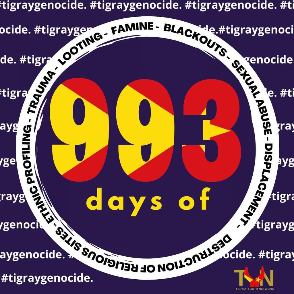 GualTegadalay's tweet photo. #993days of #TigrayaGenocide
An international community that is more invested in normalising relations than justice & accountability.
#TigrayGenocide #Justice4Tigray @SecBlinken @SFRCdems @SenateForeign @EU_Commission @UKParliament @eu_eeas @BradSherman @GualTegadalay https://t.co/mZagBdMOCx