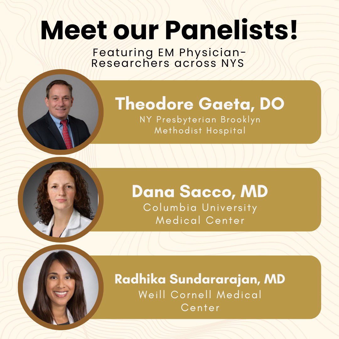 _ClaudiaTang's tweet photo. Please join @nyemsc for our first event of the year! We’ll be hosting a Research in EM Panel this Thursday at 7:30pm EST to hear from EM Physician-Researchers in the NY area! 

RSVP at https://t.co/IIHcoJk6gX https://t.co/PP7j81JMu2