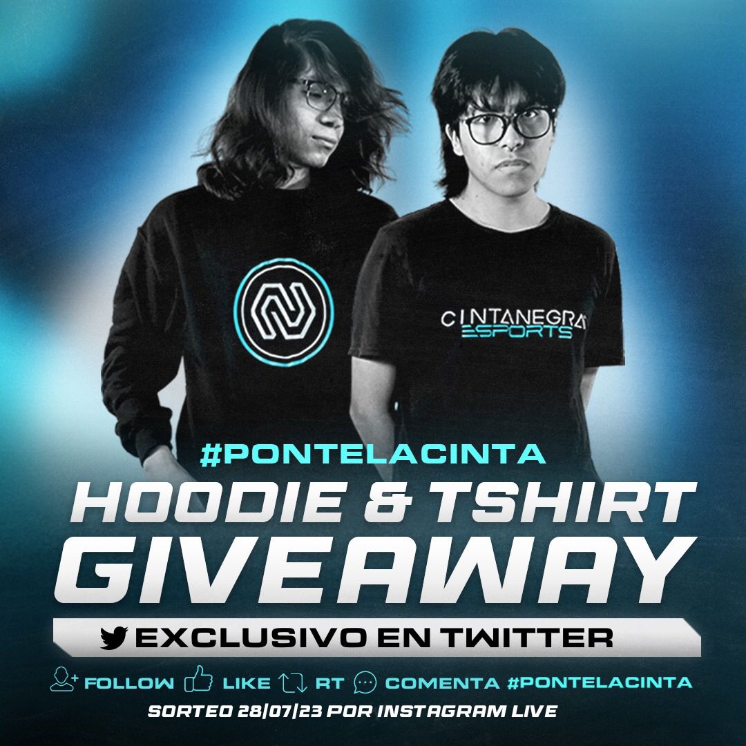 ¡ES HORA DE LUCIR TU MERCH CINTANEGRA! 😎🥋 Participa y gana un paquete de sudadera y playera clásicas, solo sigue estos pasos:

✅ LIKE
🫂 FOLLOW
🔁 RETWEET
💬 COMENTA #PonteLaCinta

*1 comentario por persona. El ganador será anunciado mediante un IG live el viernes 28 de julio