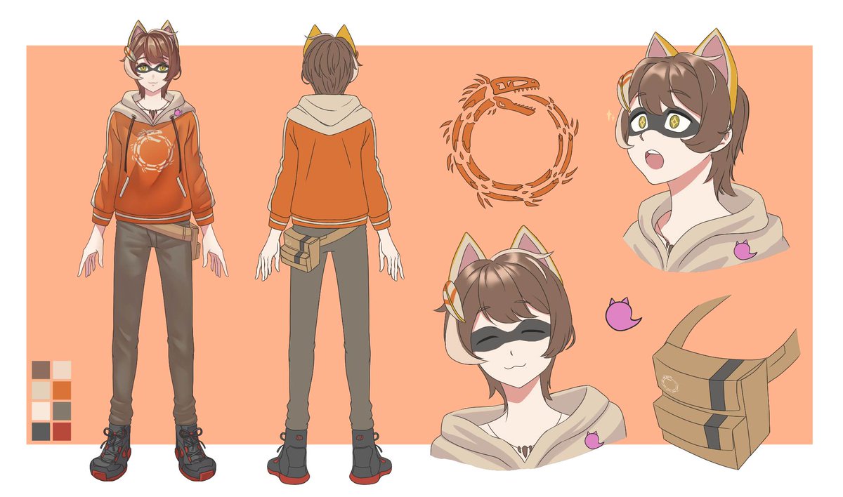 ShyMeow64's tweet photo. Debut Stream went amazingly! Even if I nearly destroyed my voice in the process. Huge thanks to the illustrator @Dadcho1 and the PNGtuber designer @vvvfei for doing such a wonderful job! I never thought I would see the day!
(Character sheet by Dadcho) https://t.co/Kqm0nnt2ow