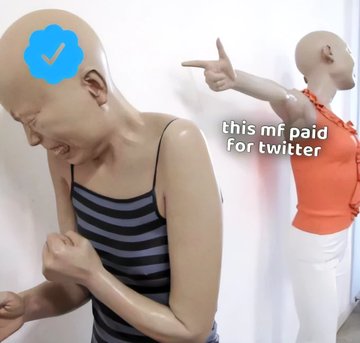 Elon Musk, Parody Twit is blocking bluechecks 🇺🇦 tweet media