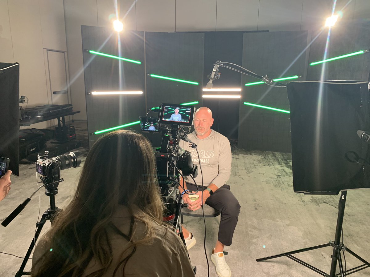 UAB_FB's tweet image. Getting started here at @American_Conf Media Days. 

@DilfersDimes | #PowerForward