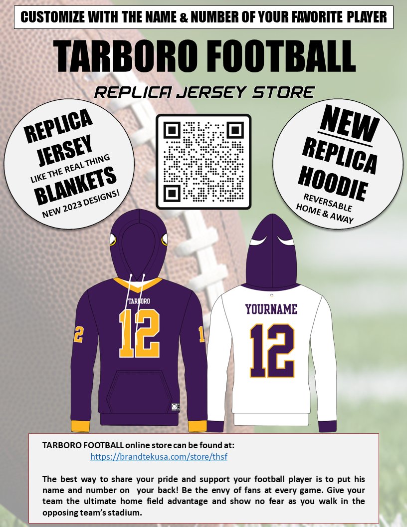 Pro3Powered's tweet image. Your store is now open, @TarboroFootball! Players, coaches, &amp;amp; fans, don't miss out! Your store closes on 7/23. Go to brandtekusa.com/store/thsf to order your team apparel &amp;amp; accessories today!