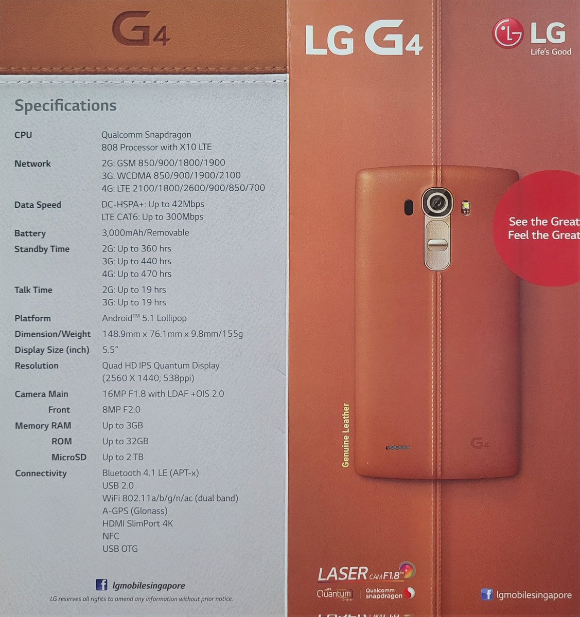 Aquis_GN's tweet photo. LG G4, 2015.
Nice genuine leather back, but bootlooping issues were a key factor towards LG mobile's downfall. Was it due to shoddy motherboards or overheating snapdragon 808?
#LGMobile #LGG4 #SmartphonePamphlets https://t.co/RhQvw4lqJv