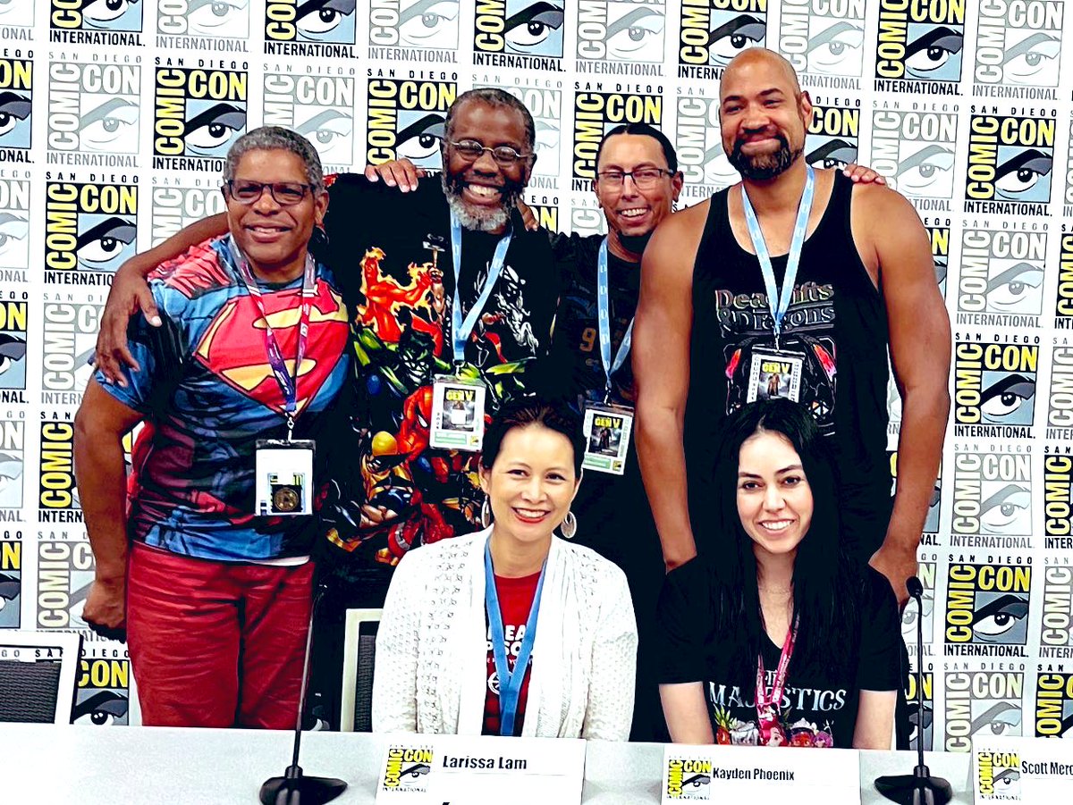 It’s a wrap for #SDCC2023! Had a “super” time on “Power of Color” panel w/ <a href="/BlerdPhD/">Thomas Parham</a> <a href="/BDaveWalters/">Non-Ironically T.V.'s B. Dave Walters - EVERYWHERE</a> <a href="/diablo_comics/">Scott Marcano</a> Kayden Phoenix &amp; Ralph Miley. We discussed how Representation has improved but there’s still a lot of room for growth in diversity &amp; authenticity 
#sdcc #ComicCon